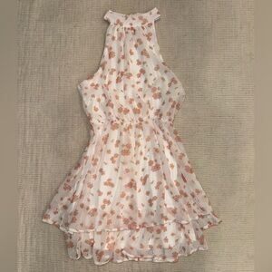 Sienna Sky White and Pink Floral Mini Dress
